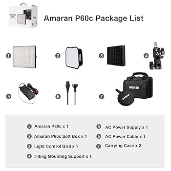 Amazon.com : Aputure amaran P60c LED Panel Video Light RGBWW